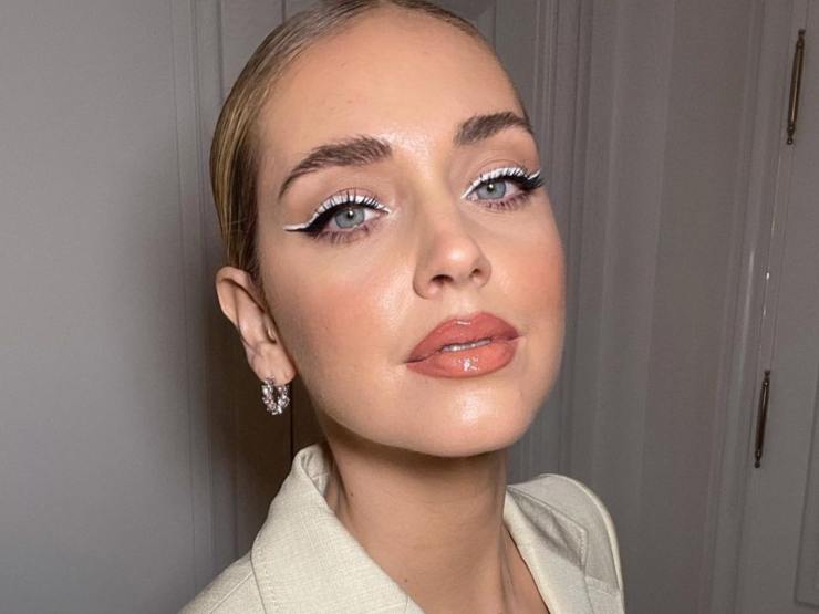 eyeliner bianco su Chiara Ferragni
